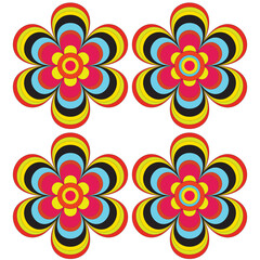 Graphic resource hand drowing flowers