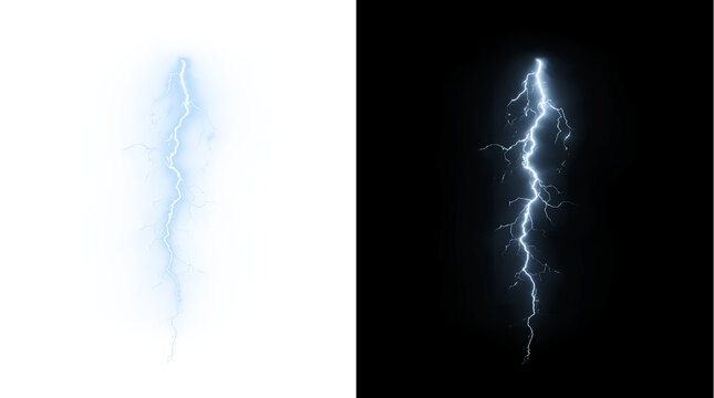 Lightning, electric, bolt, flash with dramatic storm energy in PNG format, perfect overlay for transparent PNG art, adding lightning, electric, bolt power to dynamic and bold designs.