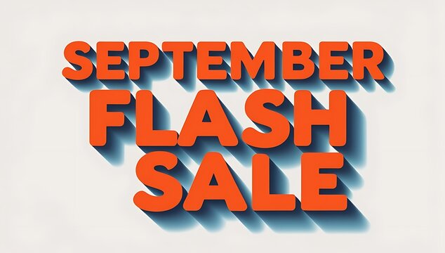 September flash sale promotion design.