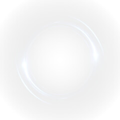 Abstract, light, blue, effect, glowing elegant PNG with transparent airy ring. This PNG Overlay adds a magical sparkle, soft glow, and smooth swirl for modern design.