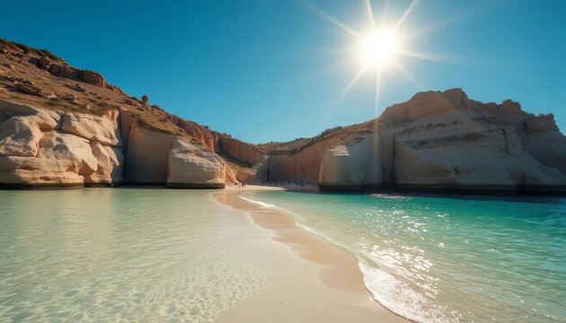 Sun-drenched Budoni beach, Sardinia's turquoise waters, fine sand,  picturesque,  dunes
