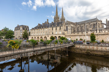 Ville de Quimper dans le département du Finistère en Bretagne