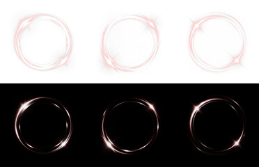 Neon, circle, red, frame, round glowing PNG with transparent electric border. This PNG Overlay adds futuristic shine, laser energy, and modern abstract style to design.