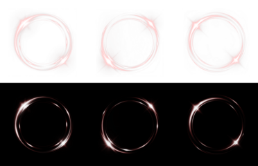 Neon, circle, red, frame, round glowing PNG with transparent electric border. This PNG Overlay adds futuristic shine, laser energy, and modern abstract style to design.