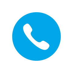Phone symbol receiver Icon inside circle template
