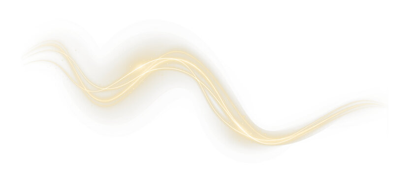 Trail, glowing, wind, luminescence, miracle bright gold swirl PNG with transparent background. PNG Overlay for party visuals, ads, and magical compositions.
