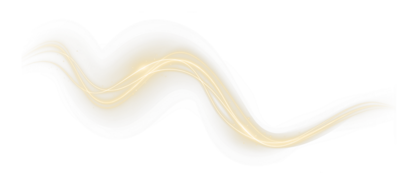 Trail, glowing, wind, luminescence, miracle bright gold swirl PNG with transparent background. PNG Overlay for party visuals, ads, and magical compositions.