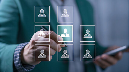 Hr Management Concept Showing Employment Hiring and Team Recruitment