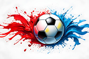 Grunge soccer ball with the Spanish flag, a vector illustration for the sport