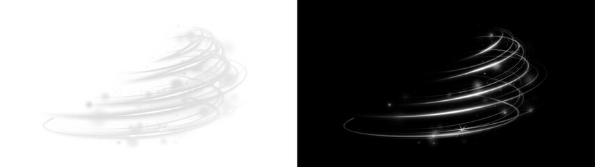 Glow, glowing, effect, flash, neon smooth white light streak PNG with transparent background. PNG Overlay ideal for modern branding, presentations, and abstract compositions.