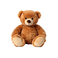 Obraz premium Adorable plush teddy bear with soft Png , brown fur on a