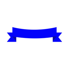 Blank Blue Banner Ribbon Vector