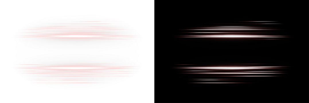 Red, light, speed, line, motion fast glowing red lines PNG with neon blur and flare. Futuristic streak PNG Overlay for transparent backgrounds, tech effects, or LED-inspired motion visuals. - Powered by Adobe