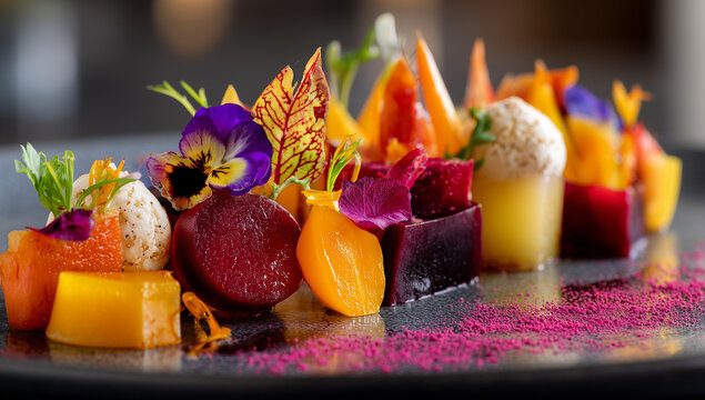 Naklejki Vegetarian food art for National Vegetarian Day