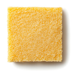 Fototapeta premium Close-up of a Yellow Sponge on White Background
