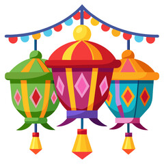 vector illustration of a circus tent