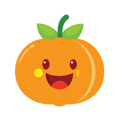 Pumpkin smile icon — flat illustration on white background.