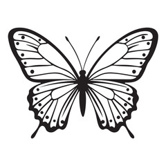 butterfly silhouette set. butterfly vector illustration. butterfly isolated vector on white background.