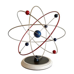 atom on black background