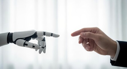 Human and Robot Reaching Hands Toward Each Other