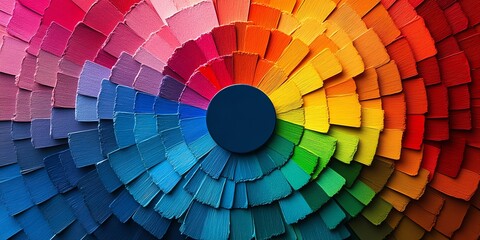 color wheel showcasing the spectrum of hues, essential for artists, designers, and decorators
