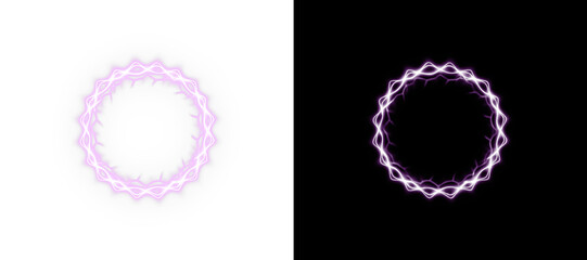 circle, lightning, purple,storm, power intense circle, lightning, storm, power PNG PNG Overlay with transparent glow. A dynamic fusion of electric nature, dramatic weather, and futuristic strike 