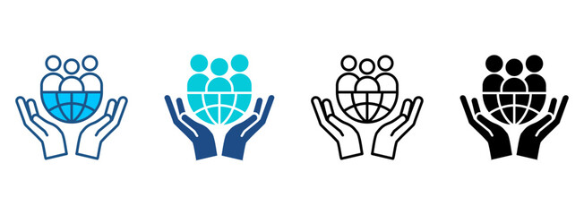 Public Service Icon Set With Multiple Styles. Vector Illustration