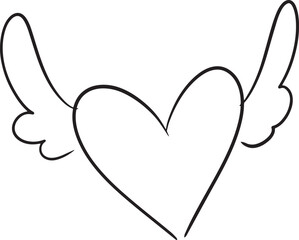 Heart with Wings A Simple Elegant Symbol of Love and Freedom