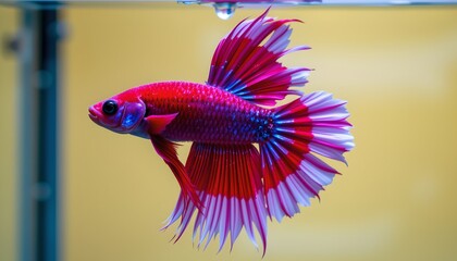 Tropical Striped Fish Aquarium