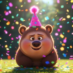 Teddy bear with christmas tree