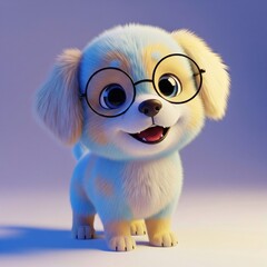 Toy dog with blue eyes