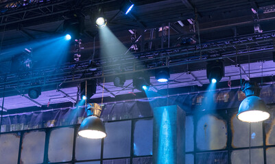 Profesional video studio. light in the film studio