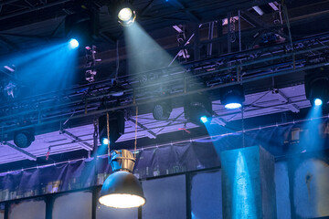 Profesional video studio. light in the film studio