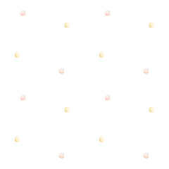 Pink dreams. Watercolor hand-drawn seamless minimalistic pink and yellow polka dot pattern. Fairytale print for kids