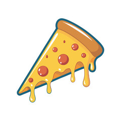 A Delicious Slice of Melted Cheese Pepperoni Pizza Dripping with Flavor