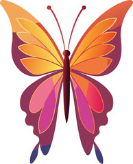 Elegant Butterfly Gradient Wings Icon.