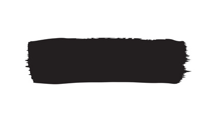 Fototapeta premium Black brush stroke shape isolated on white background