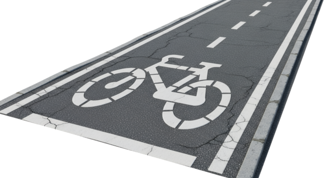 Bicycle Lane Asphalt Road Surface Texture Design
