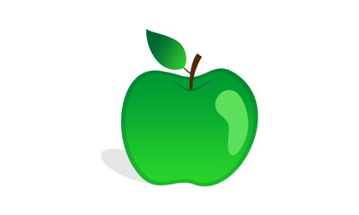 Fresh green apple design vector