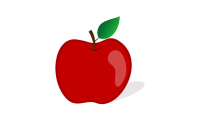 Red apple fruit design vector