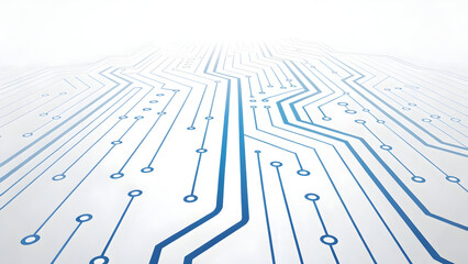 Futuristic Blue Circuit Board Lines on White Background technology electronic new latest web ai background futuristic hud cyber security neural network data tech download ai background