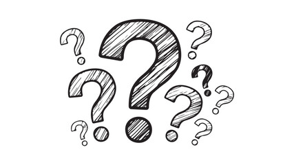 Question marks collection, curiosity, uncertainty, inquiry, doubt