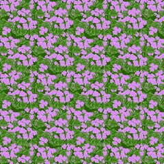 Pink Vinca Flower Seamless Pattern – Tropical Garden Style perfect for fabric prints, wallpapers, and summer-themed products.