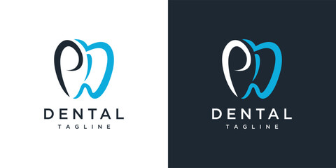 letter  dental logo design .dental letter logo inspiration	
