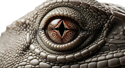 Fototapeta premium Closeup Reptile Eye and Scaly Skin Texture