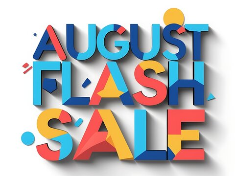 Colorful August Flash Sale Graphic Design