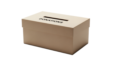 Donation box cardboard container charity giving contribution support help generosity ki