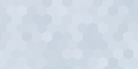 Abstract white and grey hexagonal pattern background design. Modern simple overlapping hexagon geometric element with molecular structures. Medical science technology concept. Vector illustration