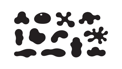 Abstract shapes collection isolated on white background