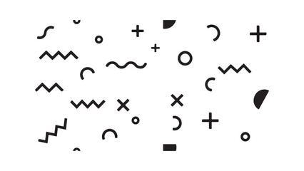 Abstract shapes pattern, playful elements, modern style